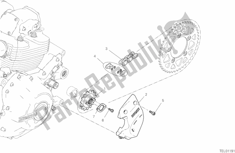 Toutes les pièces pour le Pignon Avant - Chaîne du Ducati Scrambler Icon Brasil 803 2020